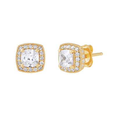 Armadani 14K Yellow Gold 2.0ctw Button Style Lab Grown Diamond Earrings