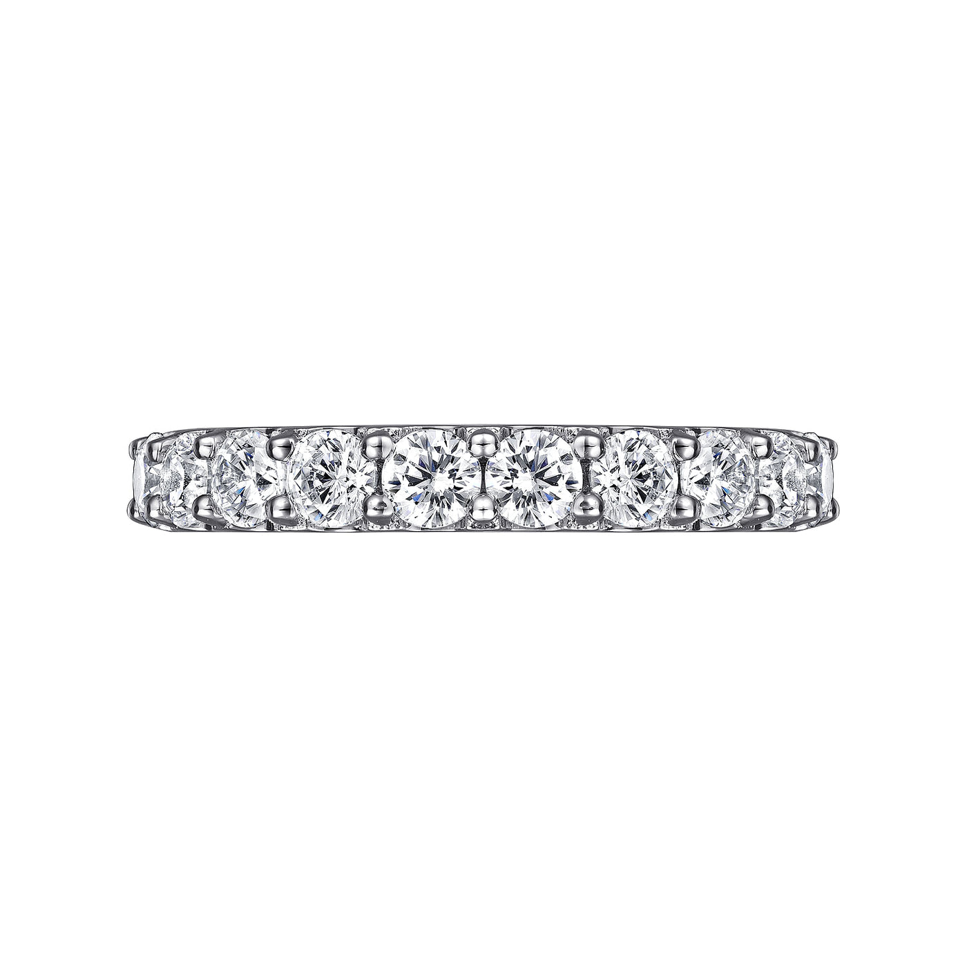 Gabriel 14K White Gold 1.50ctw Diamond Wedding Band