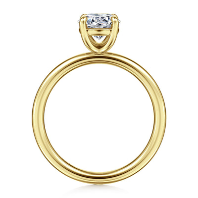 Gabriel 14K Yellow Gold 4 Prong Style Diamond Semi-Mount Engagement Ring