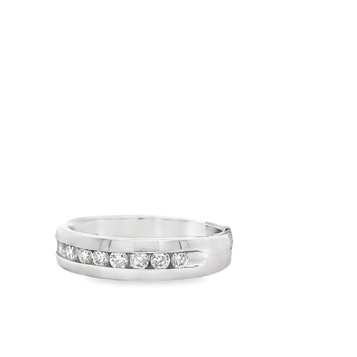 14K White Gold .45ctw Channel Set Diamond Band