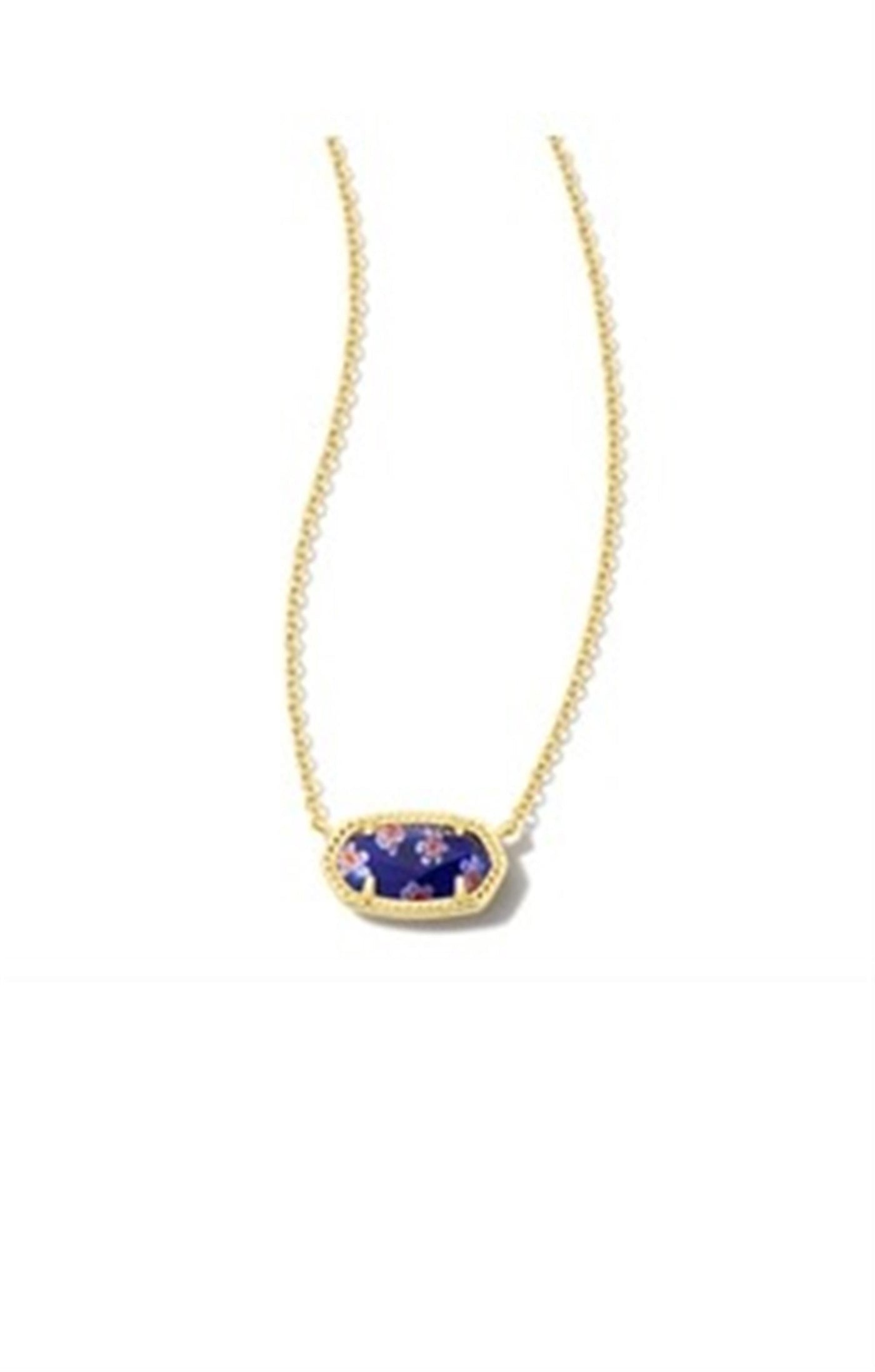 Gold Tone Necklace Featuring Cobalt Blue Mosaic by Kendra Scott