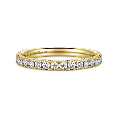 Gabriel 14K Yellow Gold 0.401ctw Clearly Flawless Diamond Band