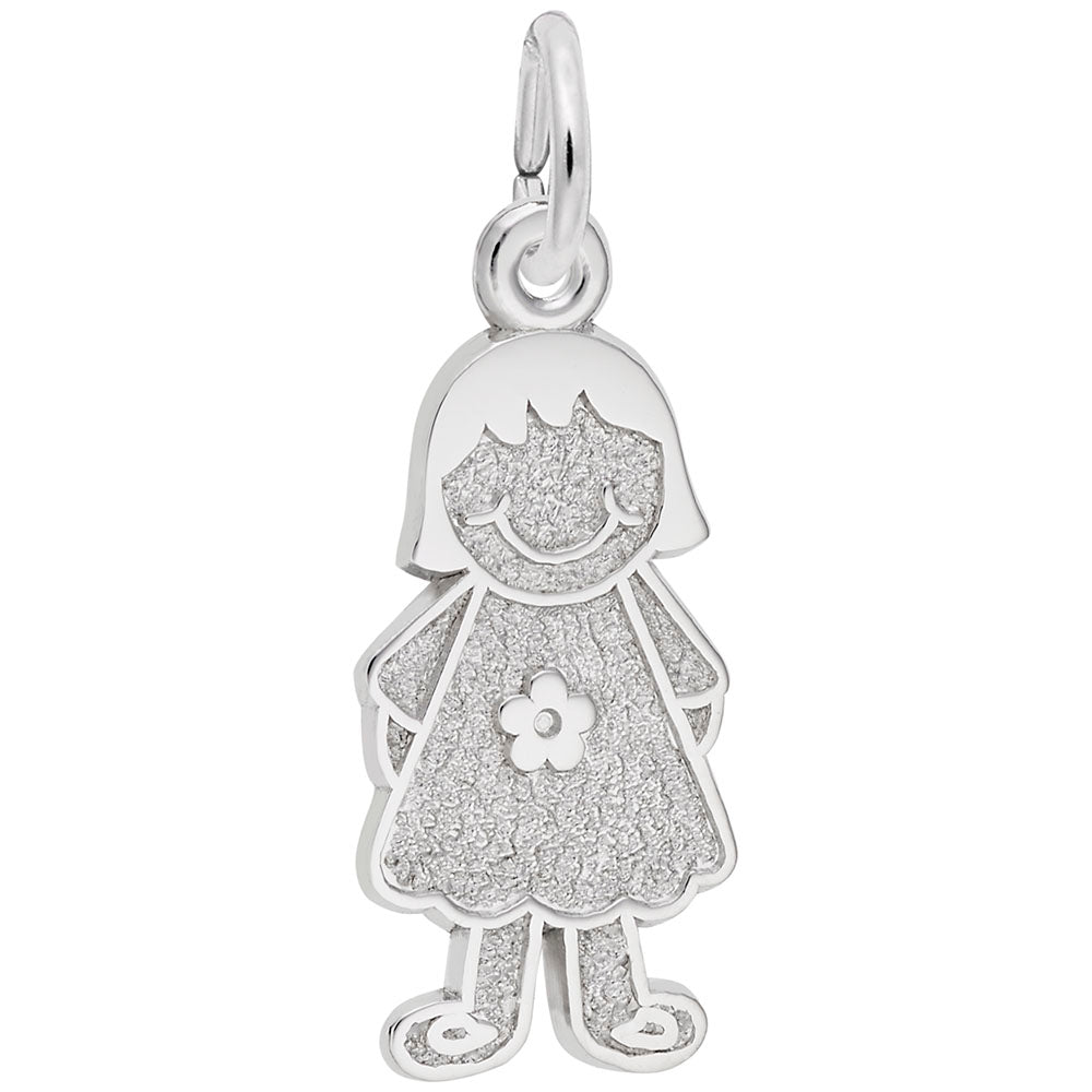 Sterling Silver Girl with Flower