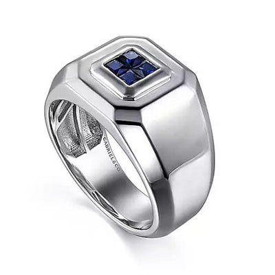 Gabriel Sterling Silver Sapphire Ring
