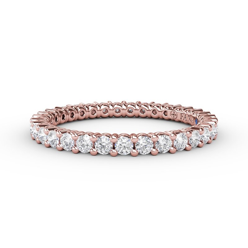 14K Rose Gold 0.75ctw Diamond Eternity Band 
Featuring a Polished Finish