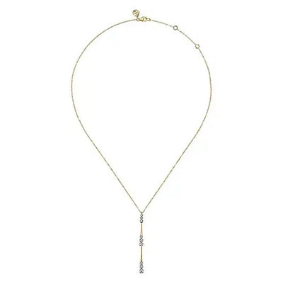 Gabriel - Contemporay Collection 14K Yellow Gold .38ctw Station Style Pendant
