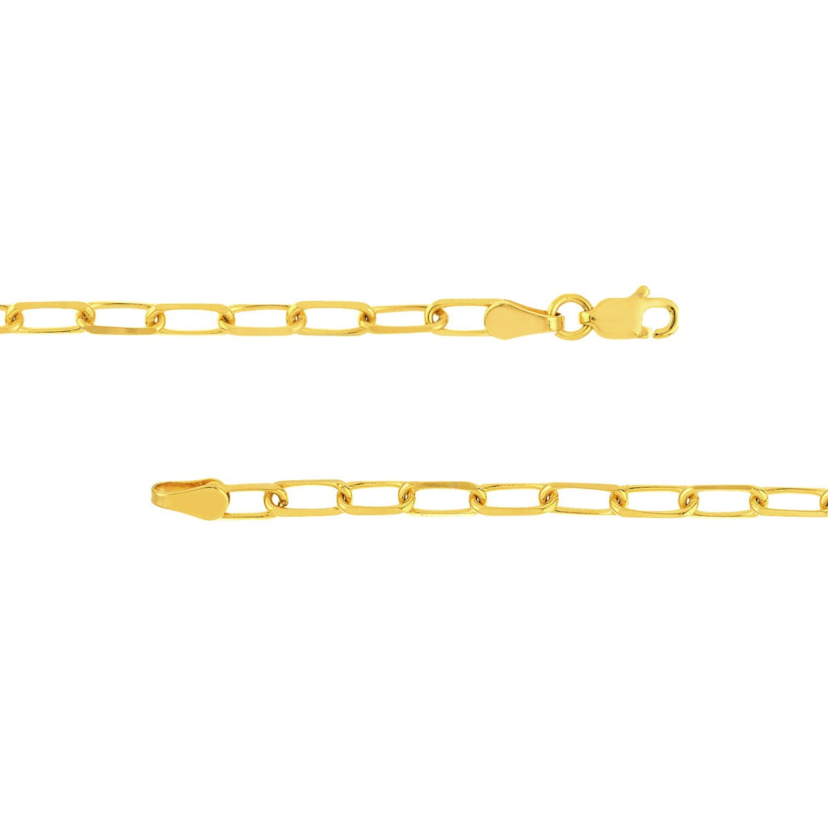 14K Yellow Gold 3.6mm 20" Paper Clip Chain