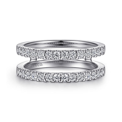 Gabriel 14K White Gold 0.50ctw Diamond Ring Guard