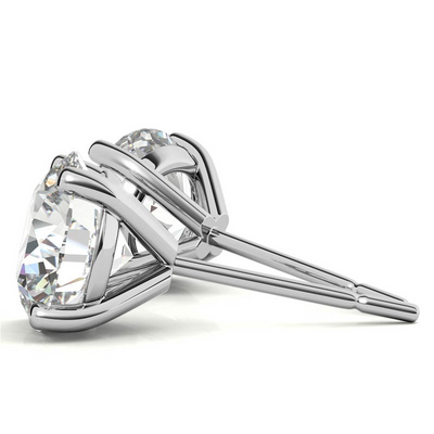 14K White Gold 1.4ctw Diamond Stud Earrings in Four Prong Martini Settings