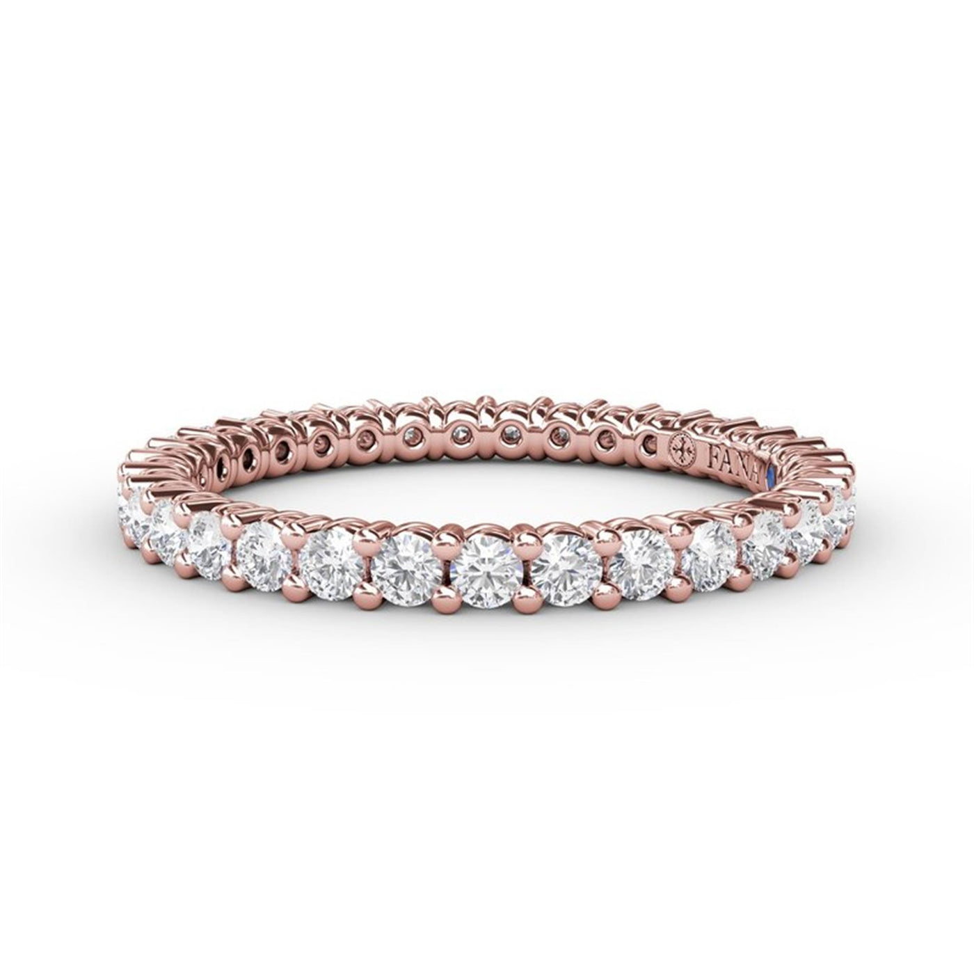 14K Rose Gold 0.75ctw Diamond Eternity Band 
Featuring a Polished Finish