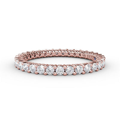 14K Rose Gold 0.75ctw Diamond Eternity Band 
Featuring a Polished Finish