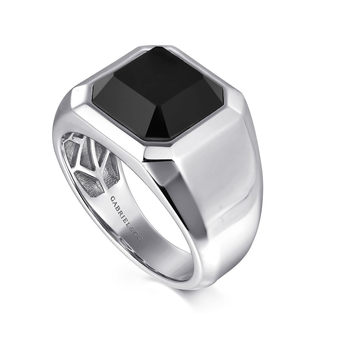 Gabriel Sterling Silver Onyx Ring