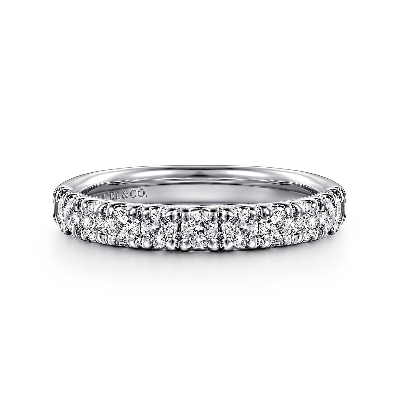 Gabriel 14K White Gold 0.75ctw Diamond Wedding Band