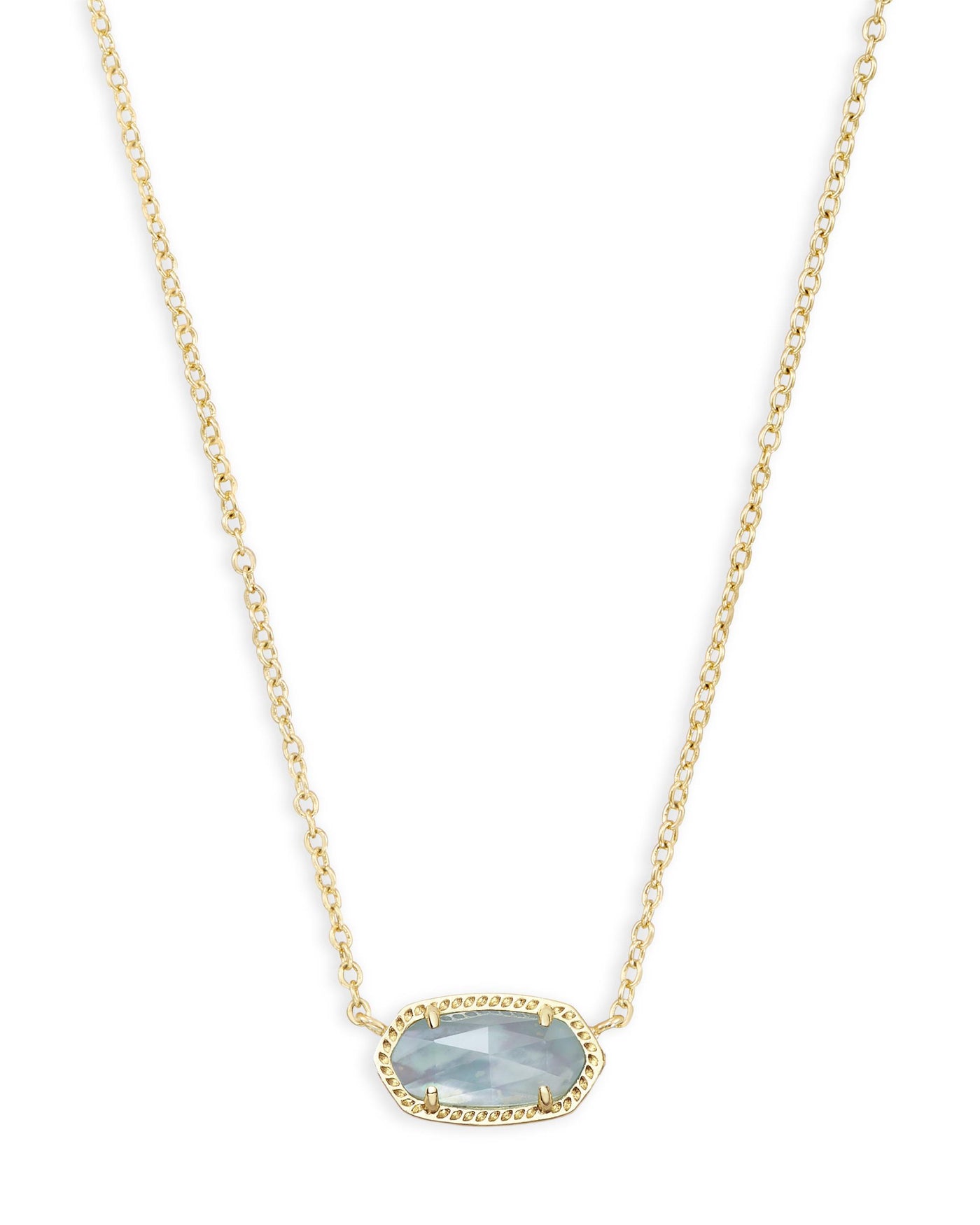 Gold Tone Necklace Featuring Light Blue Illusion by Kendra Scott