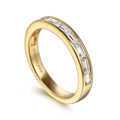 Gabriel 14K Yellow Gold 0.802ctw Diamond Wedding Band