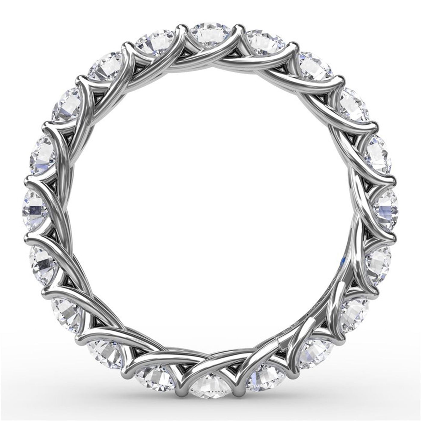 14K White Gold 2.54ctw Diamond Eternity Band 
Featuring a Polished Finish