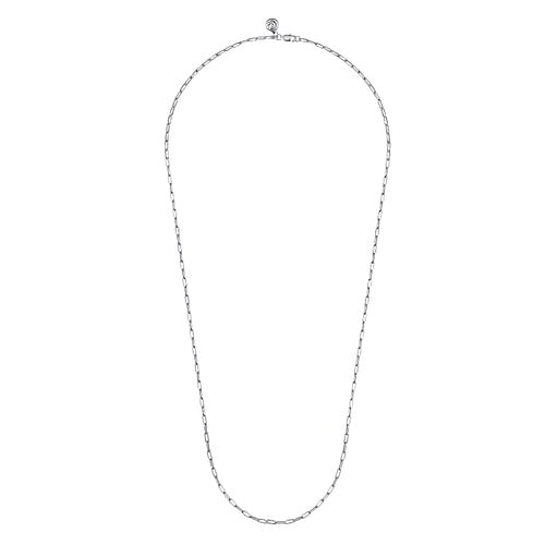 Gabriel Sterling Silver 2.32mm 24" Paper Clip Chain