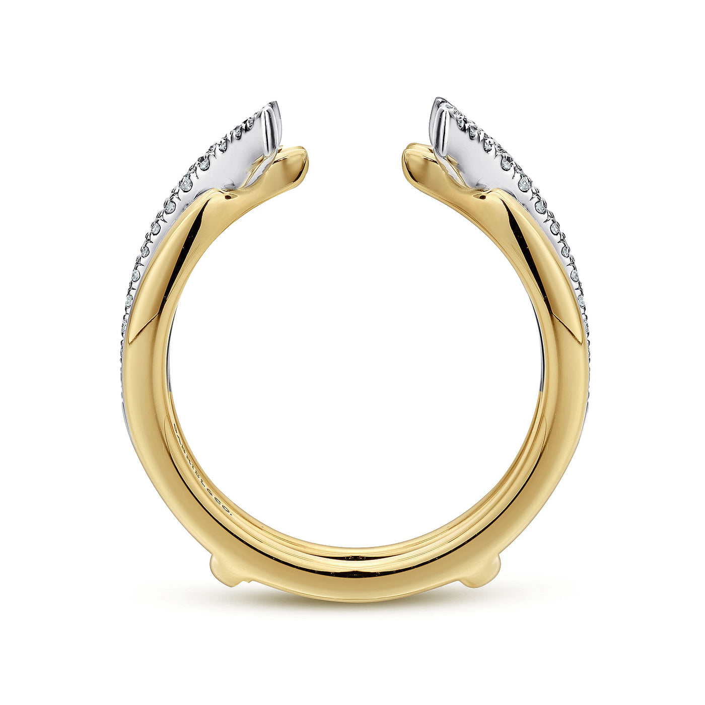 Gabriel 14K White & Yellow Gold 0.30ctw Diamond Ring Guard