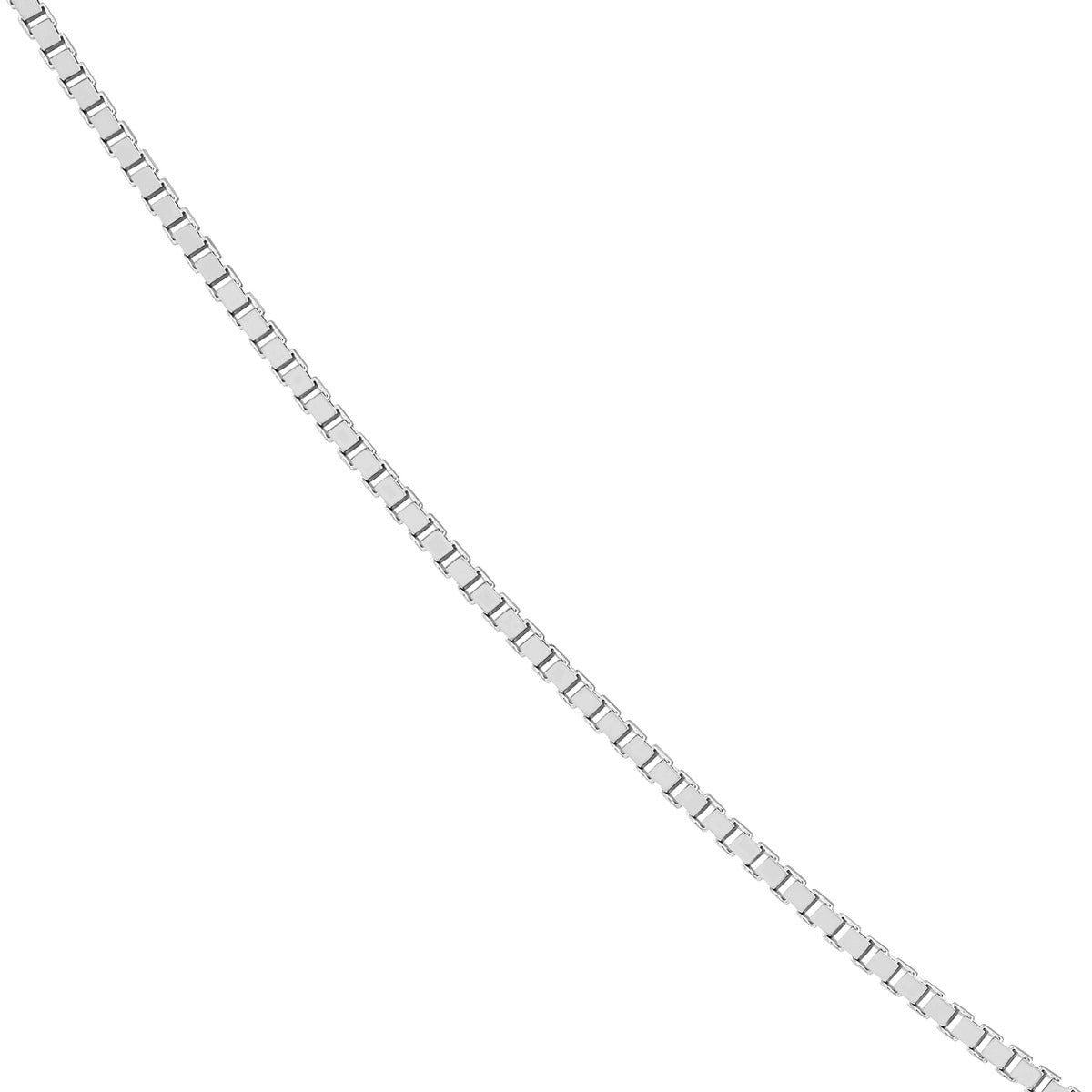 14K White Gold 0.8mm 22" Adjustable Box Chain