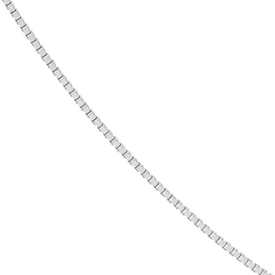 14K White Gold 0.8mm 22" Adjustable Box Chain