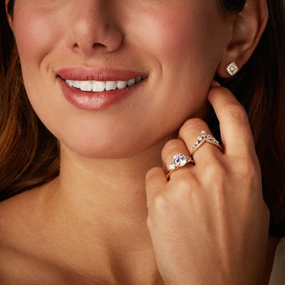 Armadani 14K Yellow Gold 0.75ctw Lab Grown Chevron Diamond Band