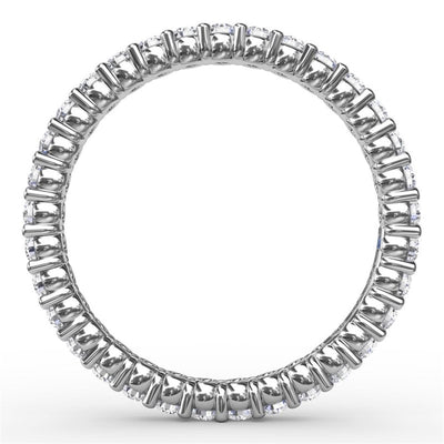 14K White Gold 0.75ctw Diamond Eternity Band 
Featuring a Polished Finish