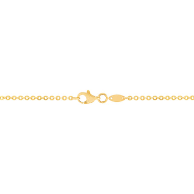 14K Yellow Gold 22" Cross Style Drop Necklace