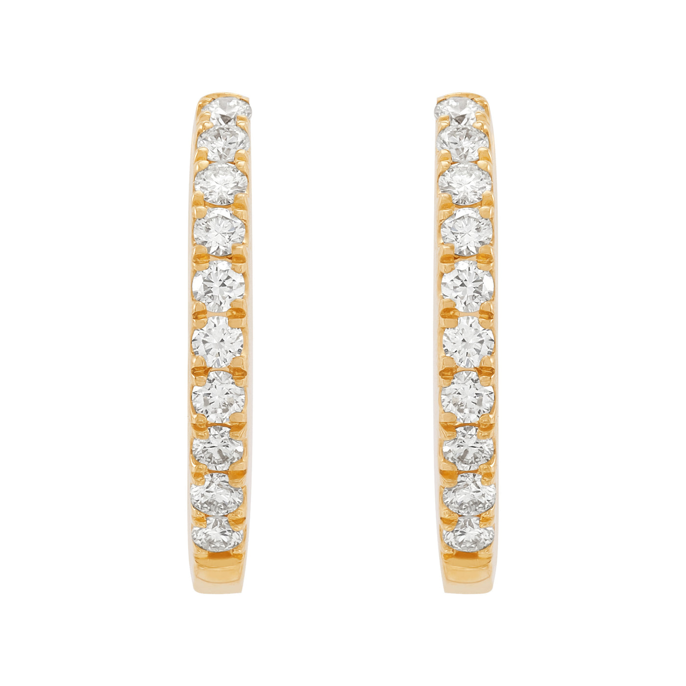 Armadani 14K Yellow Gold 0.25ctw Round Hoop Style Lab Grown Diamond Earrings