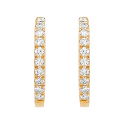 Armadani 14K Yellow Gold 0.25ctw Round Hoop Style Lab Grown Diamond Earrings