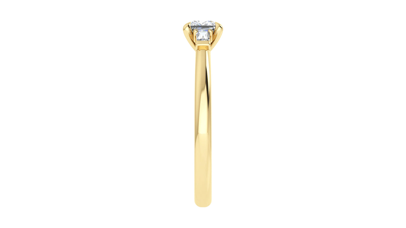 14K Yellow Gold 0.70ctw 4 Prong Engagement Ring by Thollot