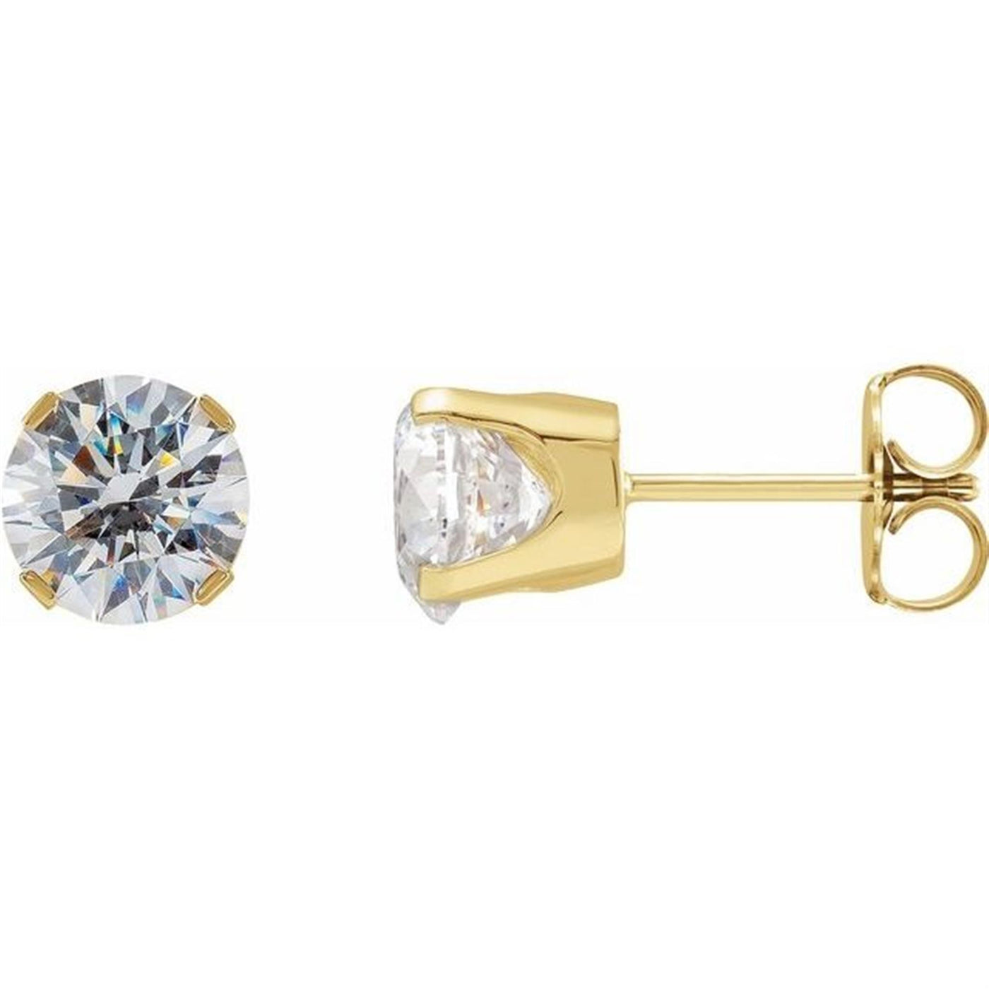 Estate 14K Yellow Gold .50ctw Stud Style Diamond Earrings