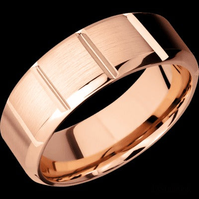 Lashbrook 14K Rose Gold 8mm Wedding Band