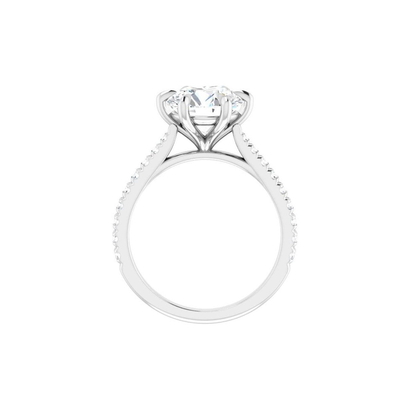 Ever & Ever 14K White Gold .40ctw 6 Prong Style Diamond Semi-Mount Engagement Ring