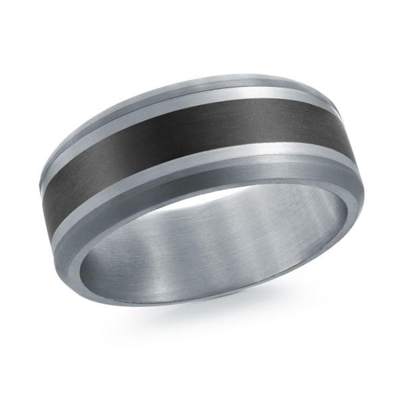 Malo 8mm Tantalum and 14K White Gold Wedding Band