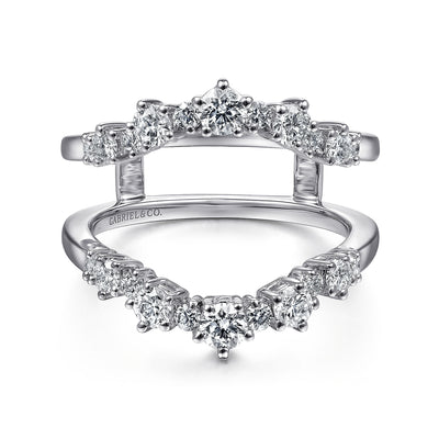 Gabriel 14K White Gold .80ctw Diamond Ring Guard