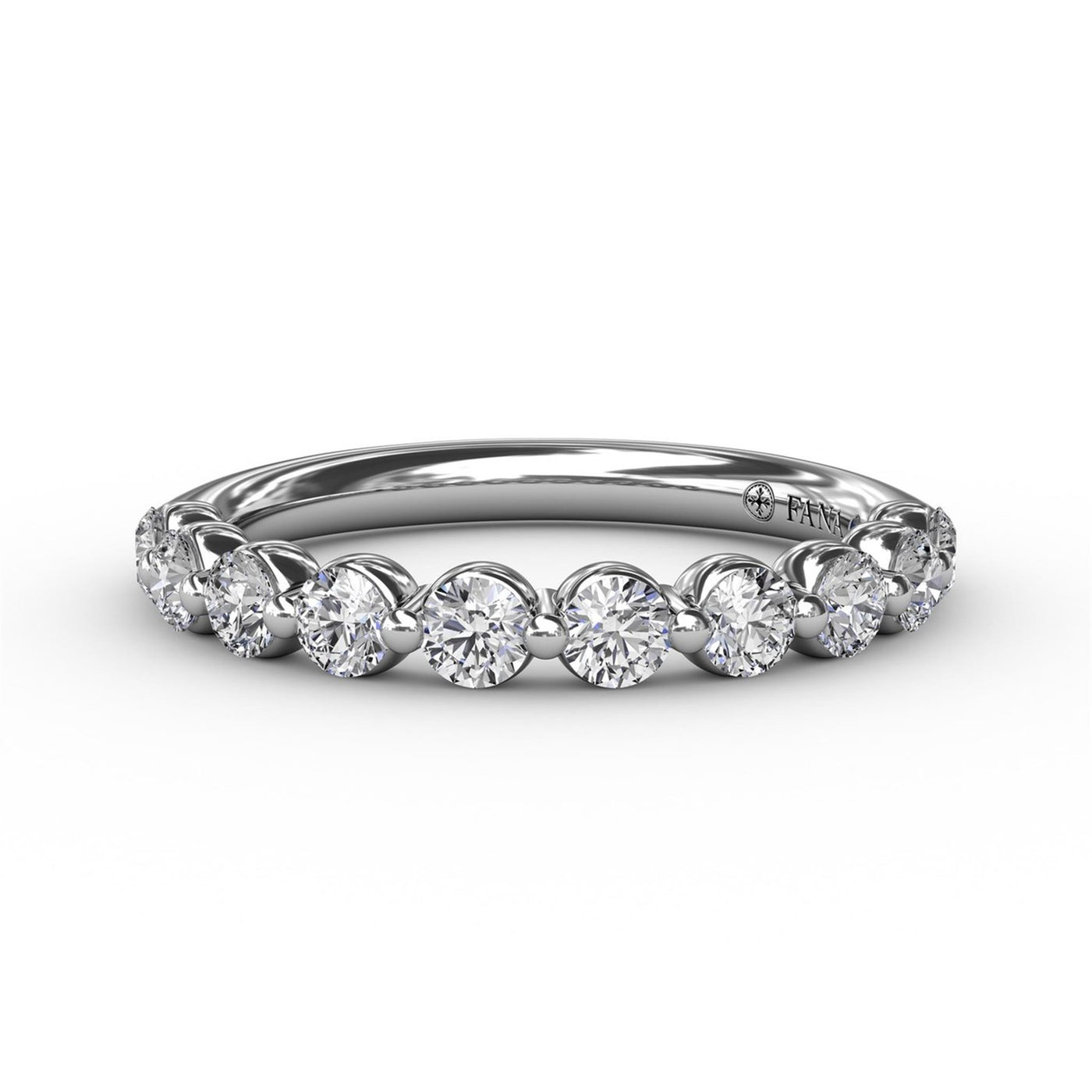 Fana 14K White Gold 0.60ctw Stackable Diamond Band