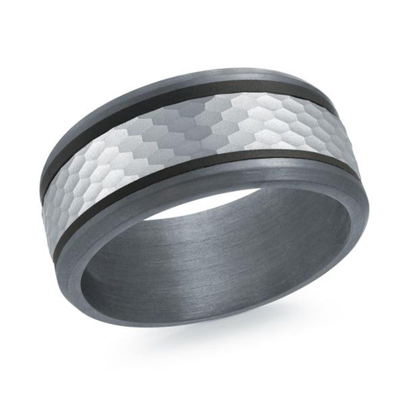 Malo 10mm Tantalum and 14K White Gold Wedding Band