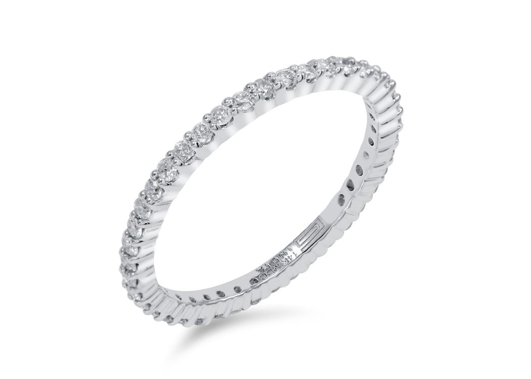 14K White Gold .53ctw Lab Grown Diamond Eternity Band