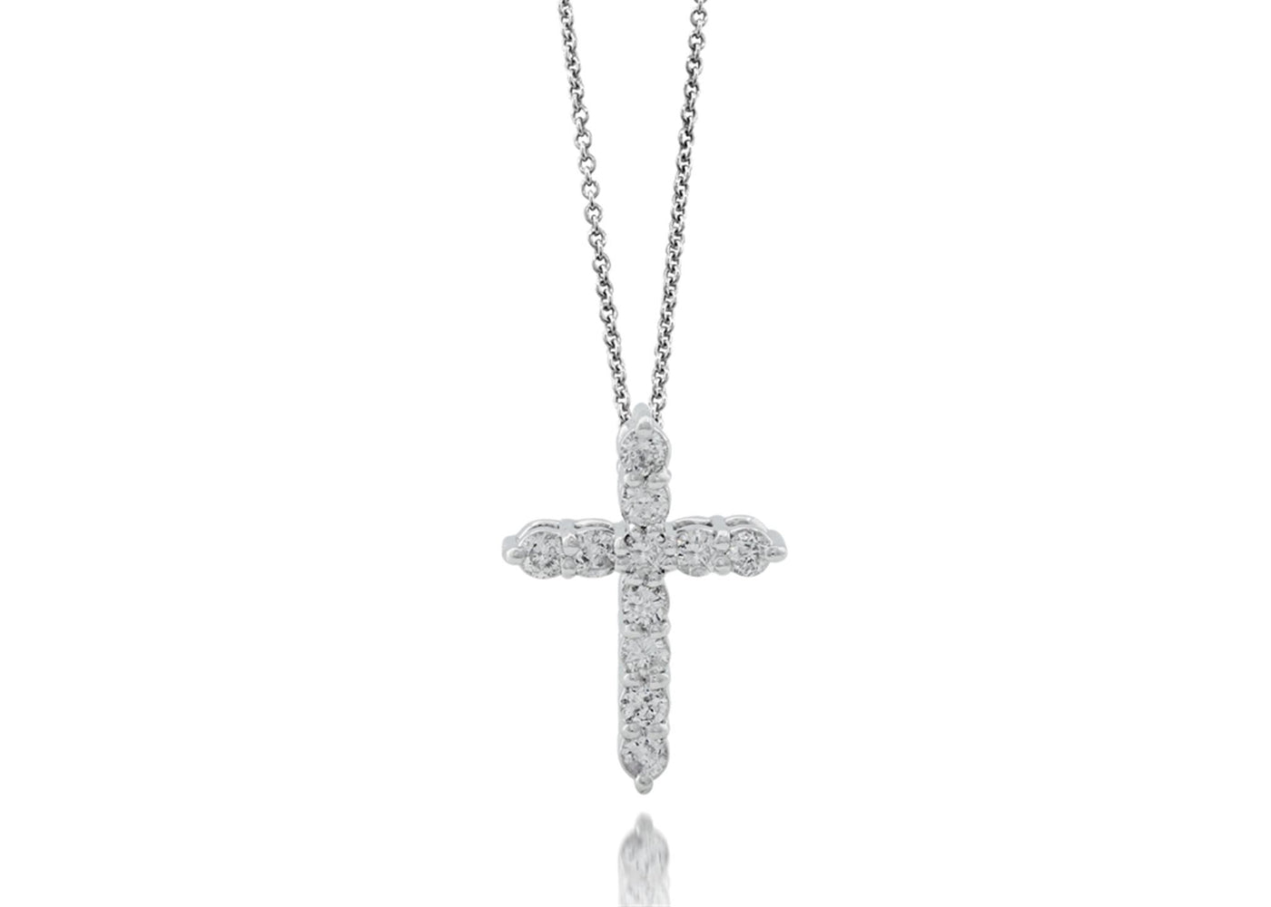 14K White Gold .34ctw Faith Inspired Style Lab Created Diamond Pendant