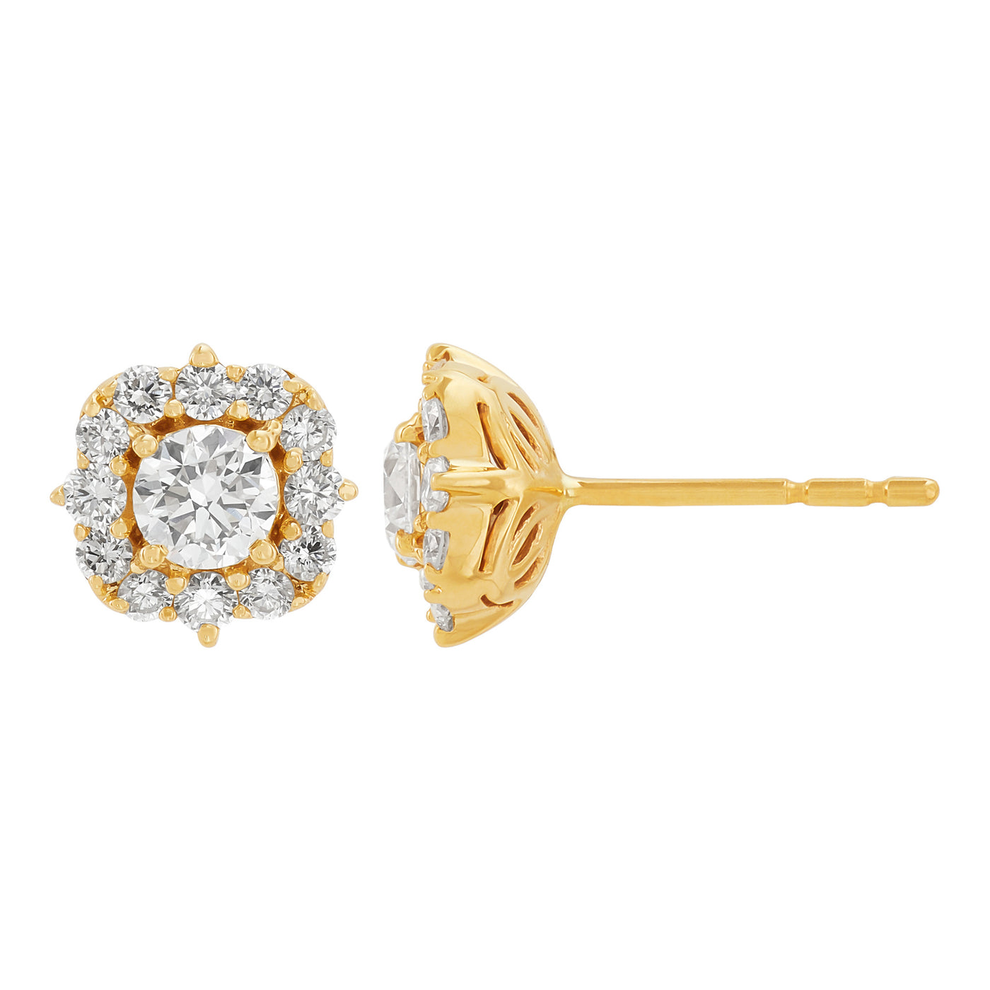Armadani 14K Yellow Gold 0.75ctw Stud Style Lab Grown Diamond Earrings