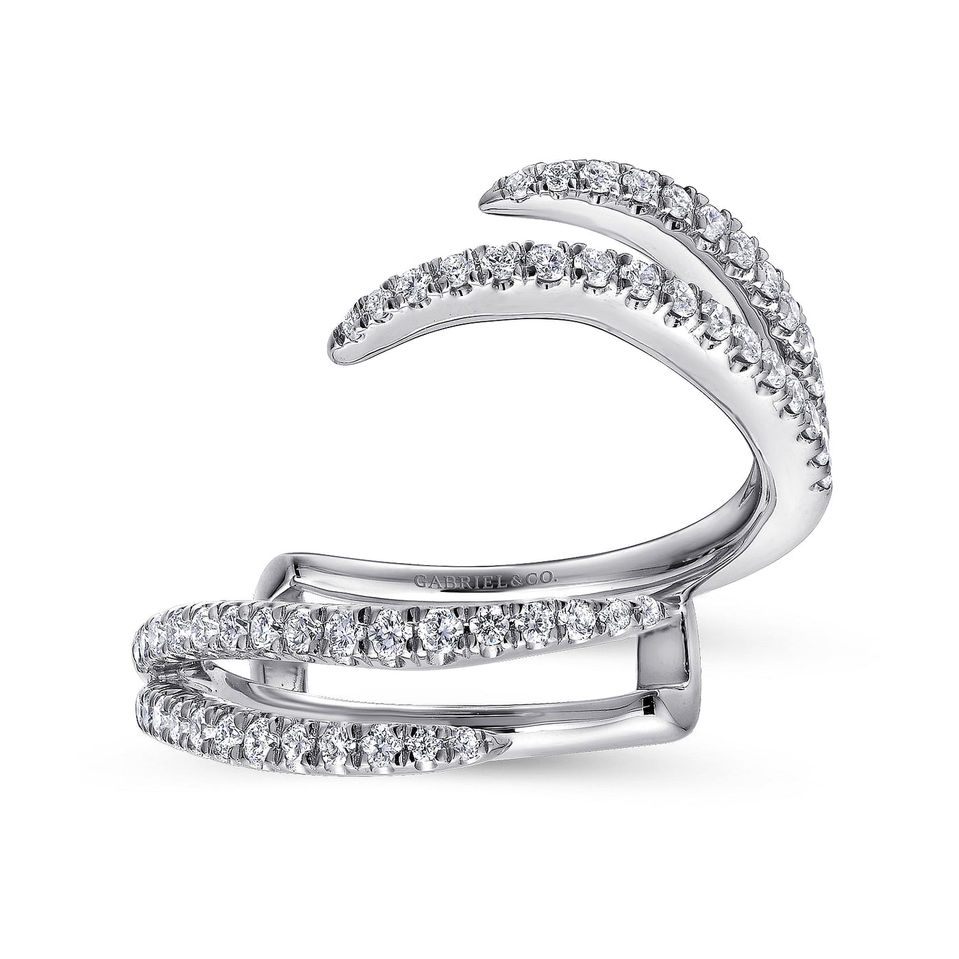 Gabriel 14K White Gold 0.40ctw Diamond Ring Guard