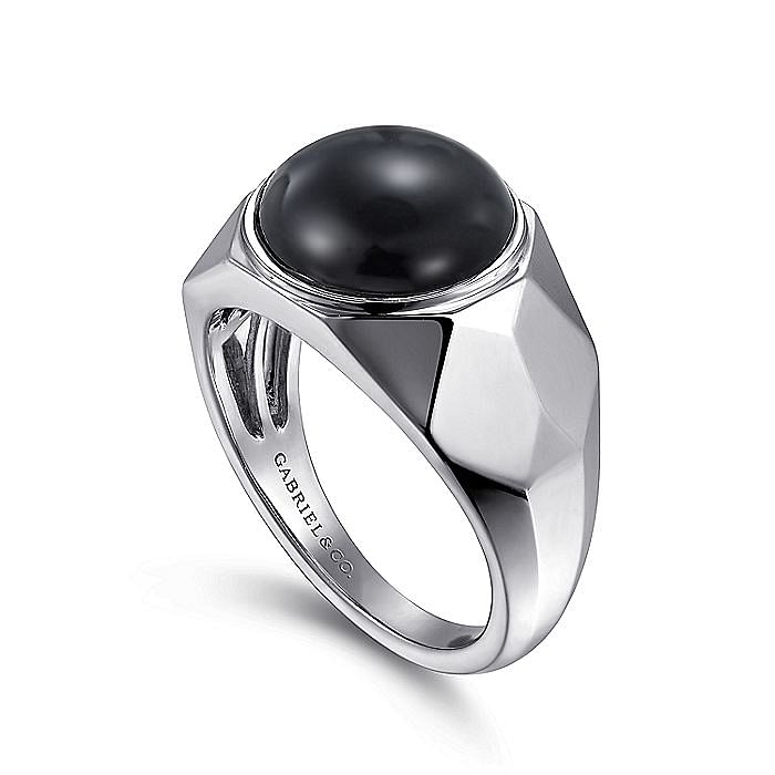 Gabriel Sterling Silver Onyx Ring