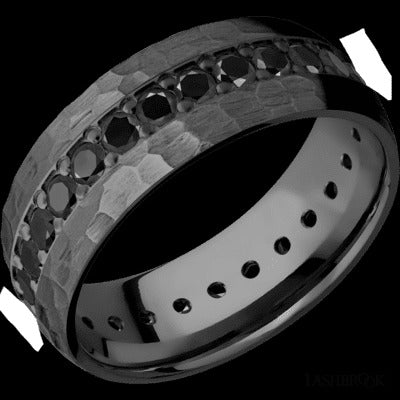 Lashbrook 8mm 1.45ctw Black Zirconium Wedding Band