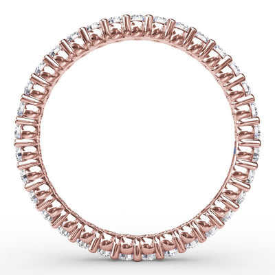 14K Rose Gold 0.75ctw Diamond Eternity Band 
Featuring a Polished Finish