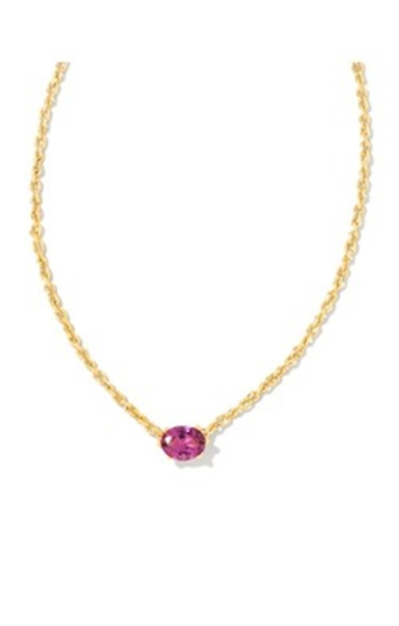 Gold Tone Necklace Featuring Purple Crystal by Kendra Scott