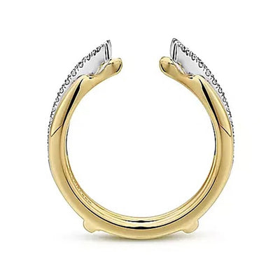 Gabriel - Contemporary Collection 14K White & Yellow Gold .30ctw Diamond Ring Enhancer