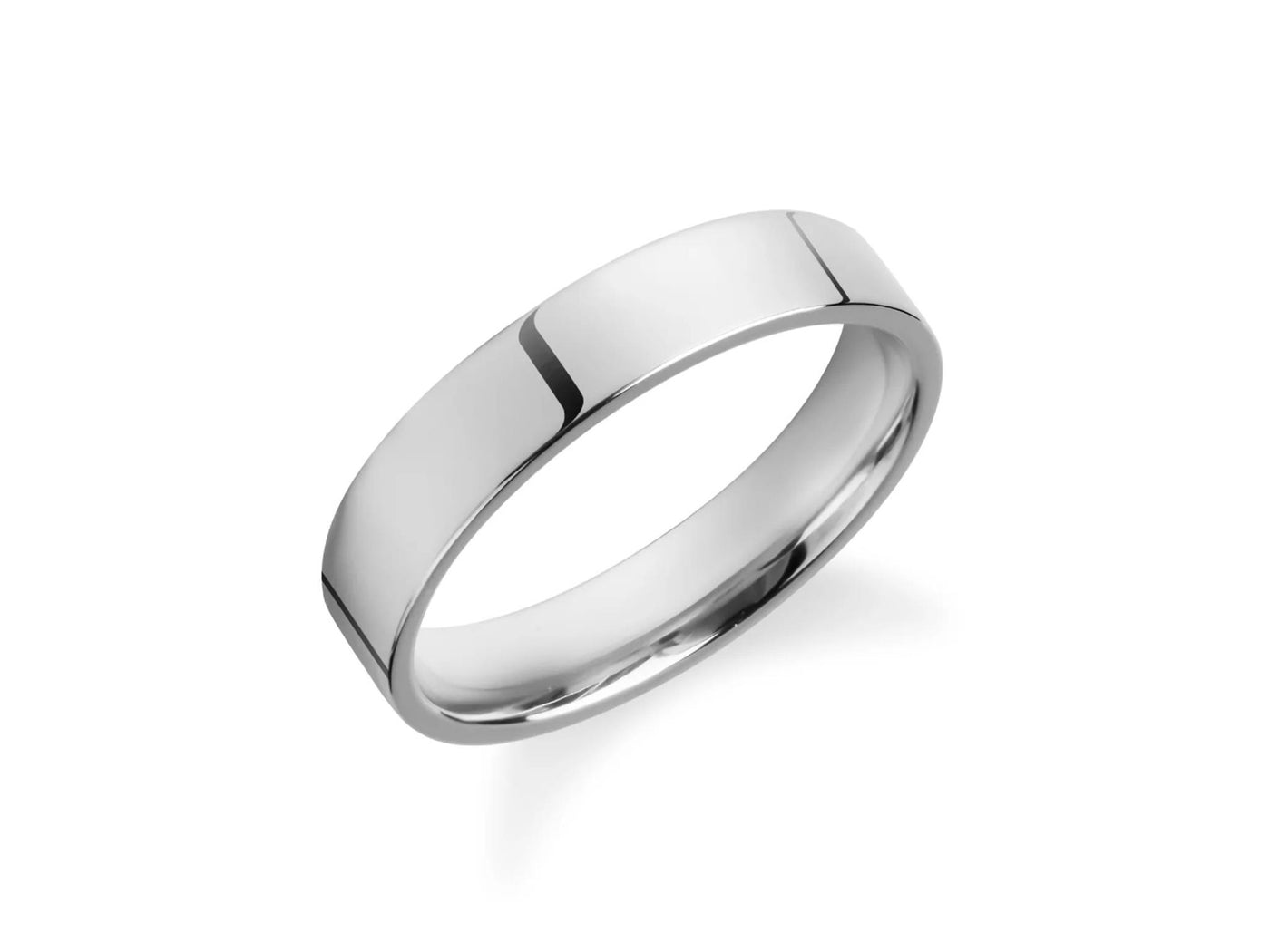 Malo 14K White Gold 4mm Flat Wedding Band