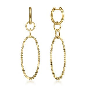 Gabriel 14K Yellow Gold Bujukan Huggie Dangle Style Earrings