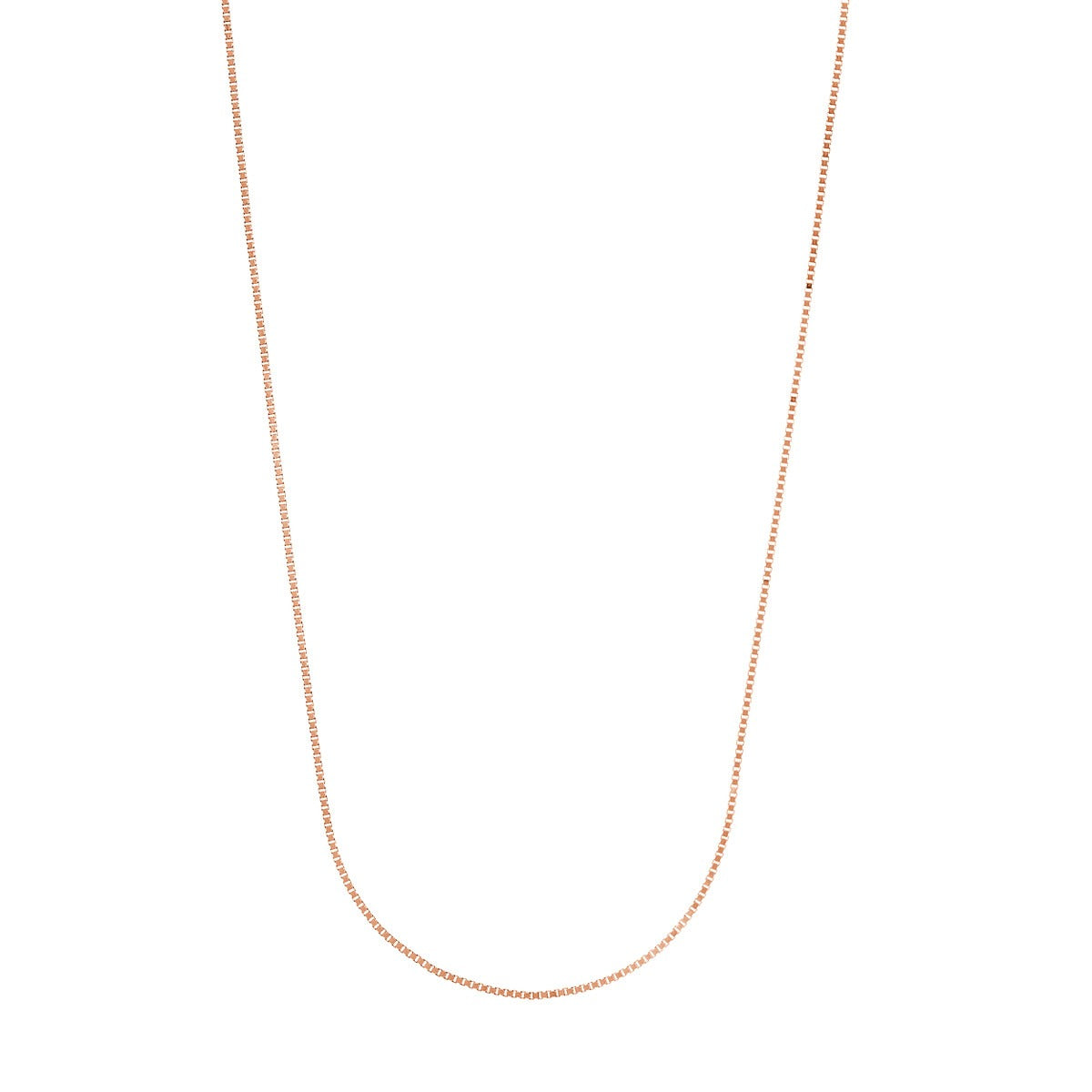 14K Rose Gold 0.64mm 20" Box Chain