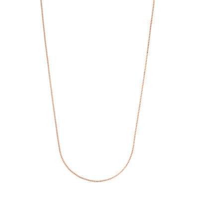 14K Rose Gold 0.64mm 20" Box Chain